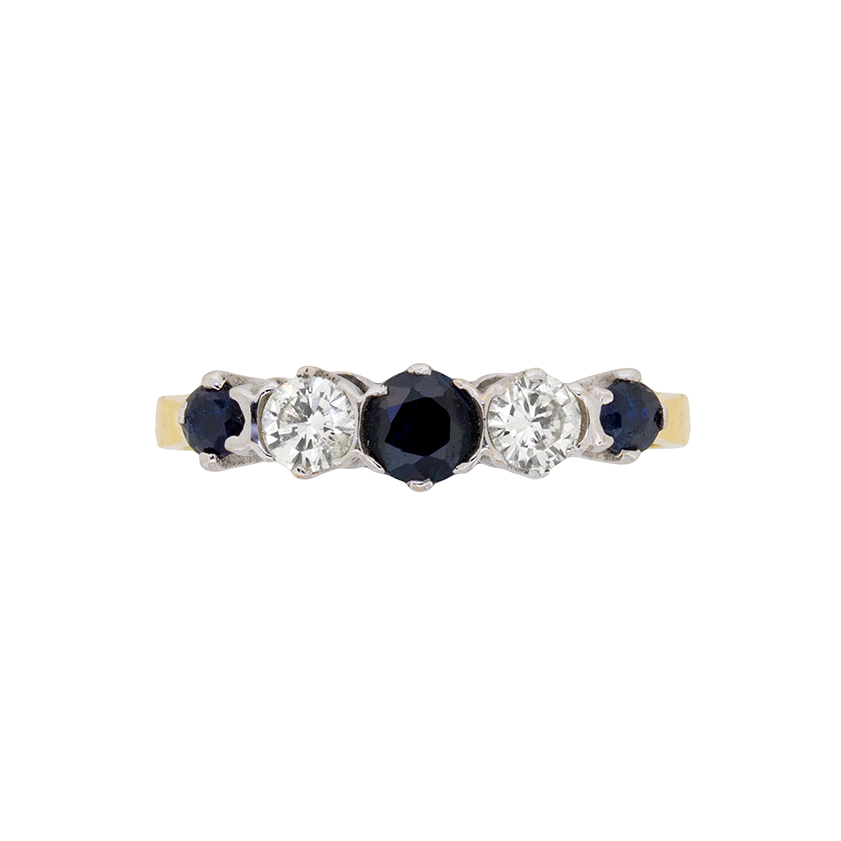 1930s sapphire and diamond ring