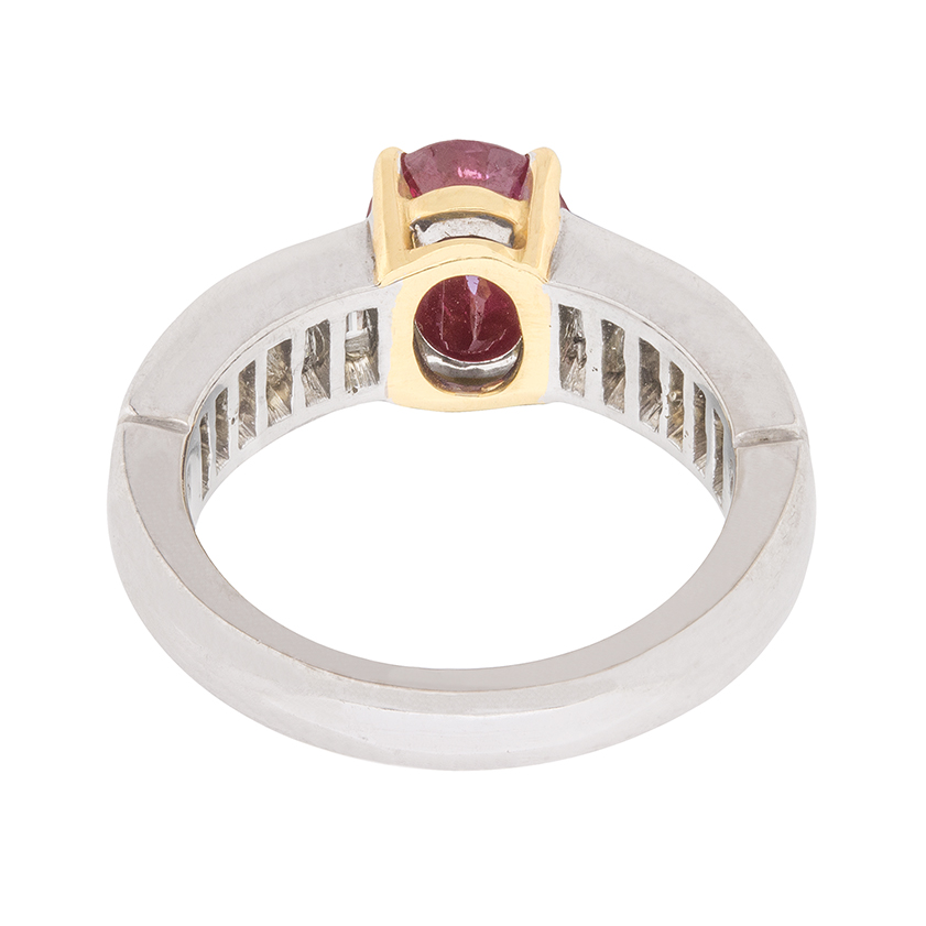Contemporary 1.50ct Ruby and Diamond Ring | Farringdons