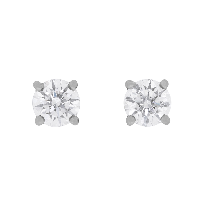 Tiffany & Co. 1.10 Carat Solitaire Diamond Earrings | Farringdons