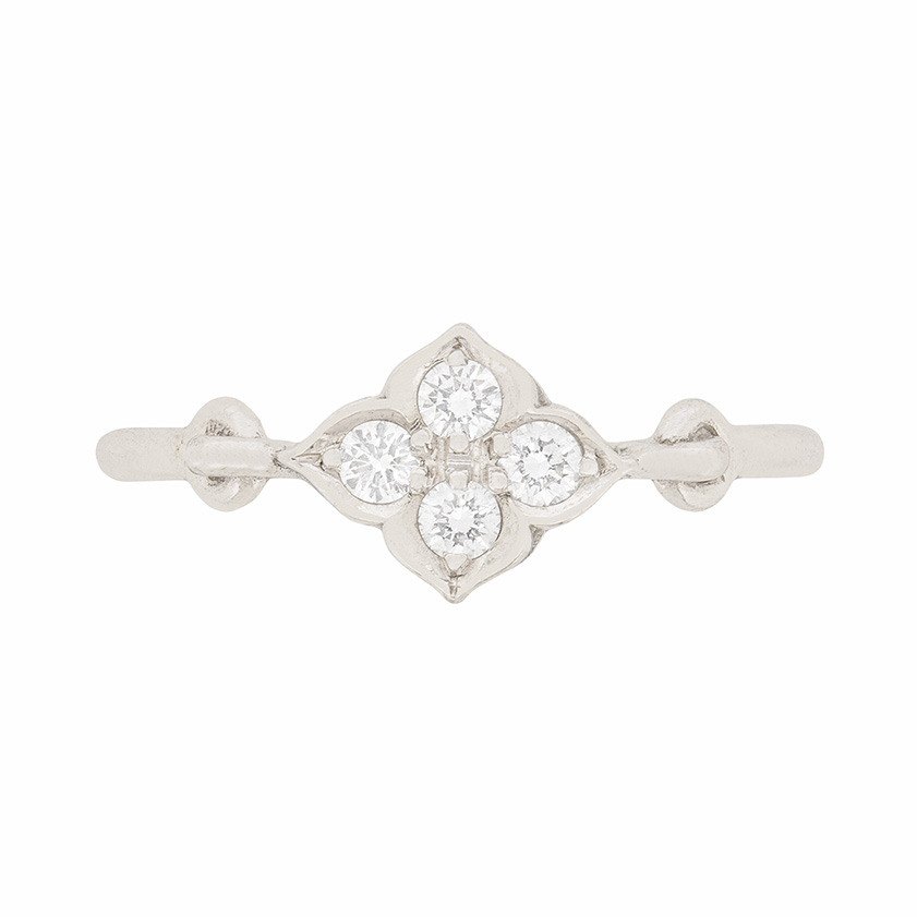 Cartier 0.16ct Diamond Quatrefoil Ring Farringdons Jewellery