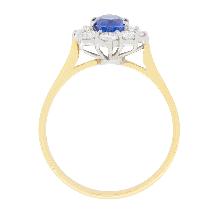 Garrard Vintage Sapphire and Diamond Cluster Ring, c.1980s | Farringdons