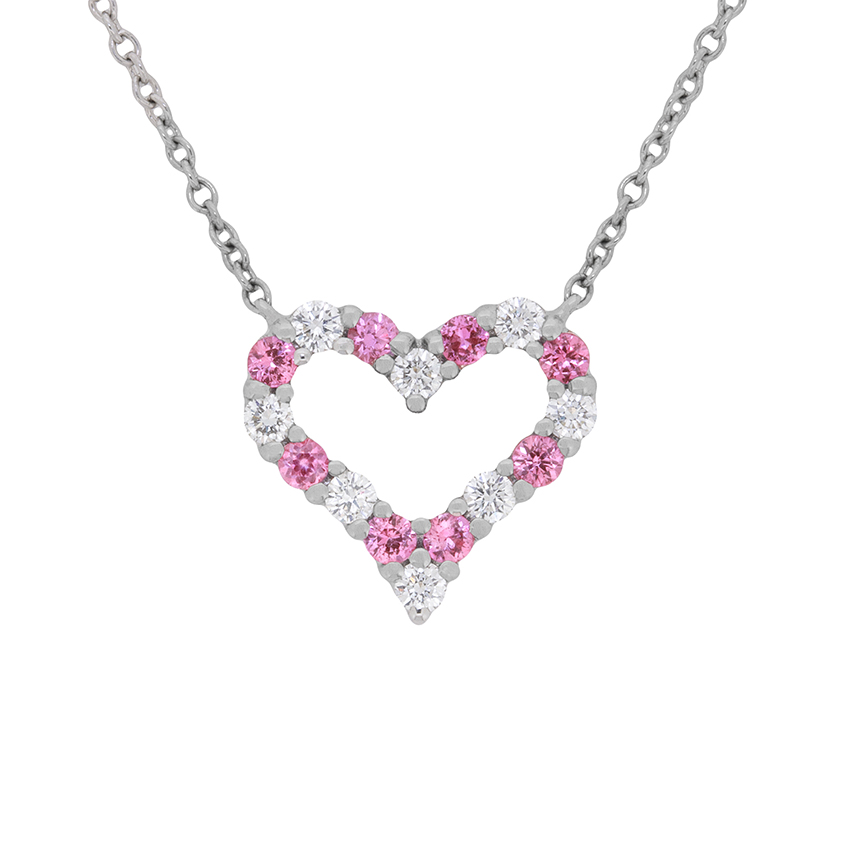 sapphire heart necklace