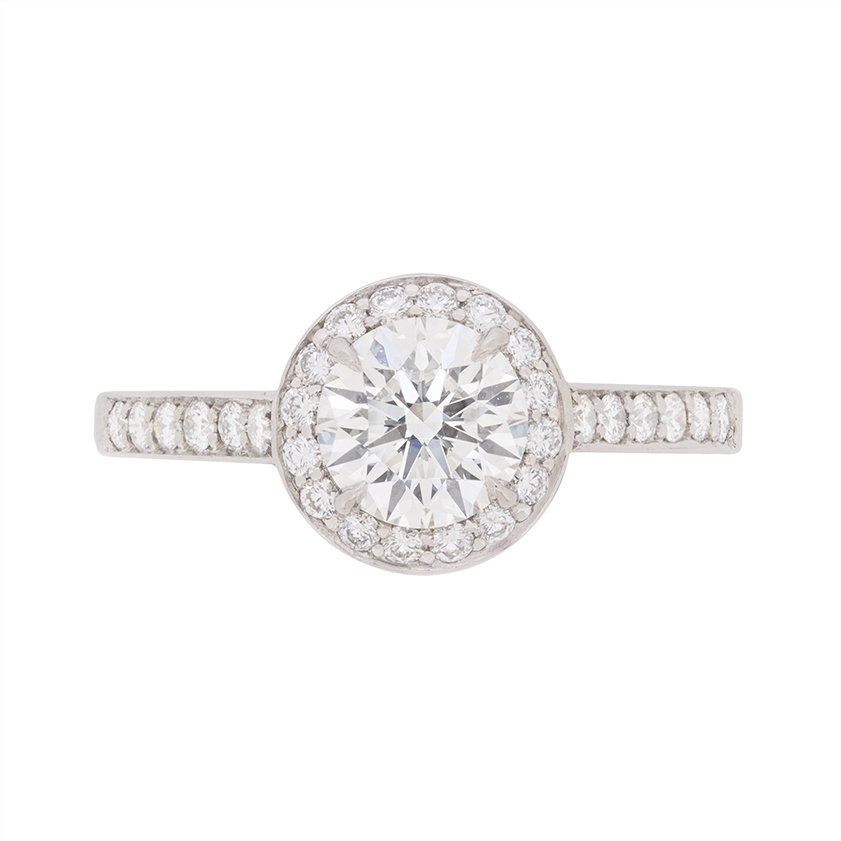 Tiffany & Co Diamond Halo Engagement Ring | Farringdons Jewellery