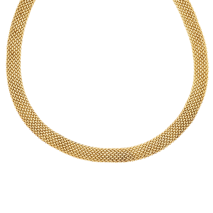 Tiffany & Co.Somerset Gold Mesh Necklace, Pampillonia Jewelers