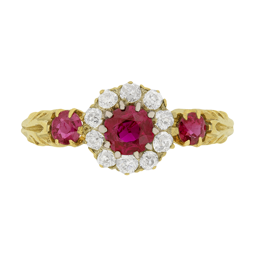 Victorian 0.40ct Burmese Ruby and Diamond Ring, c.1880s | Farringdons ...